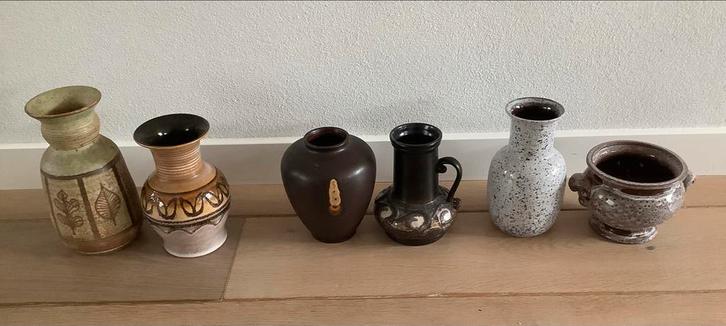 Vintage keramiek vazen, Huis en Inrichting, Woonaccessoires | Vazen, Zo goed als nieuw, Overige kleuren, Minder dan 50 cm, Aardewerk of Porselein