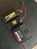 2x Lipo 5000mah accu + lader, Ophalen, Gebruikt