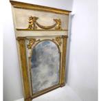 Antieke Franse Trumeau Spiegel - 19e Eeuws, Ophalen, Rechthoekig