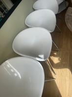 Eetkamer stoelen wit  merk:Tonon, Huis en Inrichting, Stoelen, Overige materialen, Vier, Ophalen of Verzenden, 3-D design