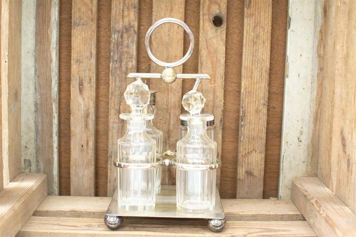 4 Delige Antieke peper en zout stel 39606, Huis en Inrichting, Keuken | Servies, Gebruikt, Overige typen, Overige stijlen, Ophalen of Verzenden