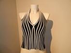 Joseph Ribkoff halter top zwart witte stiksel bewerking S