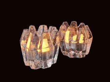 Lindshammar - 2 massieve "Grotta" kaarsenhouders - 70s beschikbaar voor biedingen