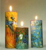 3 parastone kandelaars waxinelicht houders Vincent van Gogh, Ophalen of Verzenden, Zo goed als nieuw, Overige materialen, Minder dan 25 cm