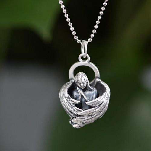 Engel hanger - 925 zilver, Sieraden, Tassen en Uiterlijk, Kettinghangers, Nieuw, Zilver, Zilver, Kruis of Symbool, Verzenden