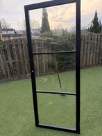 Mooie Zwarte stompe binnendeur met glas, Doe-het-zelf en Verbouw, Ophalen, Gebruikt, 80 tot 100 cm, Binnendeur