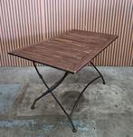 2 x Klaptafel metaal hout Bistro horeca terras tuin tafels, Tuin en Terras, Ophalen of Verzenden, Zo goed als nieuw, Rechthoekig