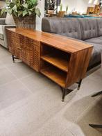 Nieuw Eleonora Isa tv meubel donker mangohout 130cm €295, Huis en Inrichting, Woonaccessoires | Overige, Ophalen, ., Nieuw, .