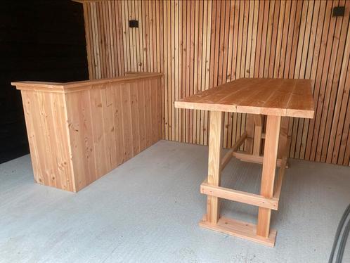 Geschaafde Douglas bar/sta tafel 2,20m, Huis en Inrichting, Tafels | Statafels, Nieuw, Ophalen of Verzenden