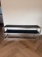 Richmond TV-meubel Blackbone zwart zilver, Ophalen, Eikenhout, Zo goed als nieuw, Minder dan 100 cm