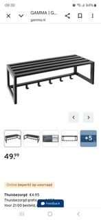 Zwarte garderobe kapstok,nieuw, Wandkapstok, Nieuw, Ophalen of Verzenden, Minder dan 100 cm