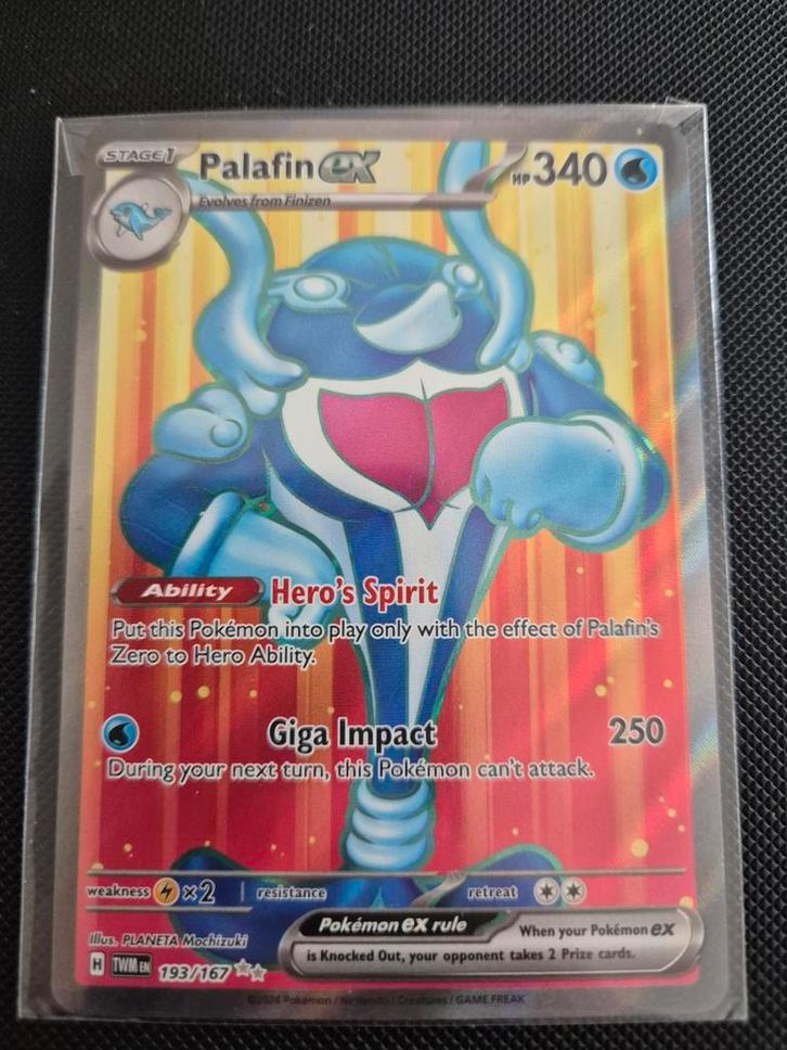 193 Palafin Twilight Pokemon TCG, Hobby en Vrije tijd, Verzamelkaartspellen | Pokémon, Zo goed als nieuw, Ophalen of Verzenden
