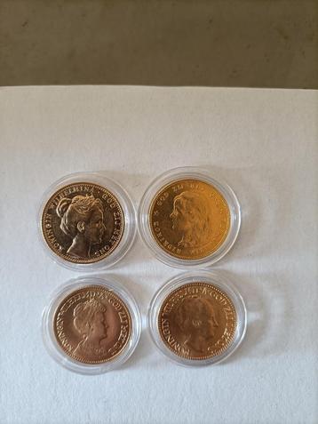 De 4 gouden tientjes Wilhelmina  beschikbaar voor biedingen