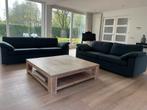 Teak whitewash massieve salontafel, Gebruikt, 100 tot 150 cm, Minder dan 50 cm, Rechthoekig