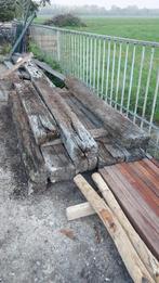 Gratis af te halen houten bielzen, Doe-het-zelf en Verbouw, Hout en Planken, Ophalen, Gebruikt, 200 tot 250 cm, 50 mm of meer