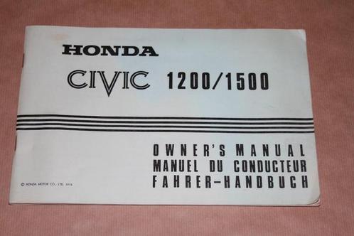 Honda Civic 1200/1500 - Owners Manual - 1978 !!, Auto diversen, Handleidingen en Instructieboekjes, Ophalen of Verzenden