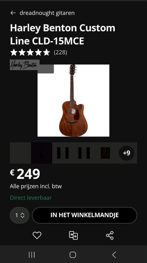 Harley Benton Western Gitaar + Pickup, Muziek en Instrumenten, Snaarinstrumenten | Gitaren | Akoestisch, Zo goed als nieuw, Western- of Steelstringgitaar