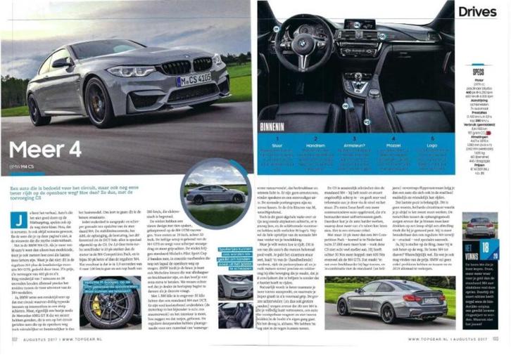 BMW 4 serie Coupe M4 CS F82 ? Eerst 14x autotest lezen, Boeken, Auto's | Folders en Tijdschriften, Gelezen, Ophalen
