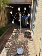 Mooie staande dimbare RVS lamp, Huis en Inrichting, Lampen | Vloerlampen, Ophalen of Verzenden, Zo goed als nieuw, Glas, 150 tot 200 cm