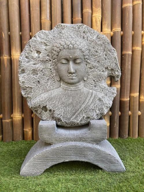 Boeddha nr.69 op standaard, Tuin en Terras, Tuinbeelden, Nieuw, Boeddhabeeld, Beton, Ophalen