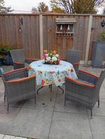 Leuk tuinstel te koop ivm verhuizing, Ophalen, 4 zitplaatsen, Gebruikt, Wicker