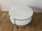 Vintage IKEA 'Strind' Melkglas salontafel (Ehlén Johansson), Ophalen, 50 tot 100 cm, Rond, 50 tot 100 cm