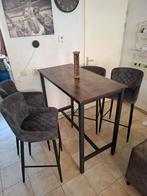 Hoge eettafel met 4 hoge stoelen, Huis en Inrichting, Tafels | Eettafels, Ophalen, 100 tot 150 cm, 50 tot 100 cm, Zo goed als nieuw