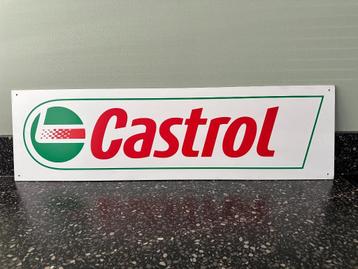 Mooi CASTROL bord. 75 x 21,5 cm. reclamebord. beschikbaar voor biedingen