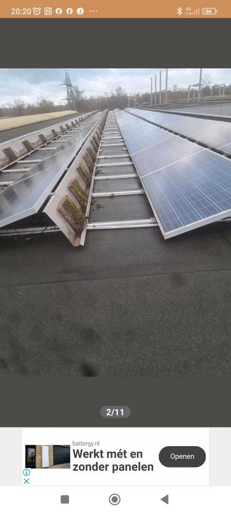 Zonnepanelen montageset aluminium en rvs vooruit voor plat, Doe-het-zelf en Verbouw, Zonnepanelen en Toebehoren, Ophalen of Verzenden
