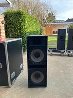 2 sets JBL 4894 met flightcases, Ophalen, Gebruikt, JBL, 120 watt of meer