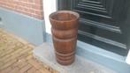Houten paraplubak gekuipt eiken rond 25 cm en 47,5 cm hoog, Ophalen of Verzenden, Gebruikt