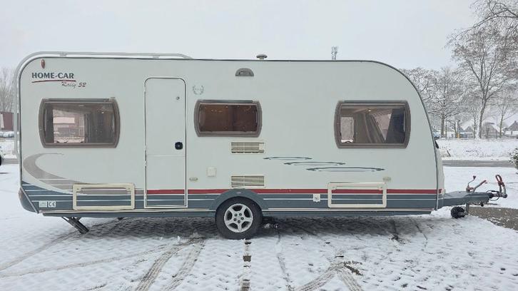 Caravan Home Car Rally 52, mover, luifel, frans bed,, Caravans en Kamperen, Caravans, Bedrijf, tot en met 4, 1000 - 1250 kg, Rondzit