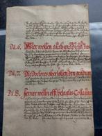 oud  handgeschreven pagina uit oud boek, Ophalen of Verzenden, Gebruikt