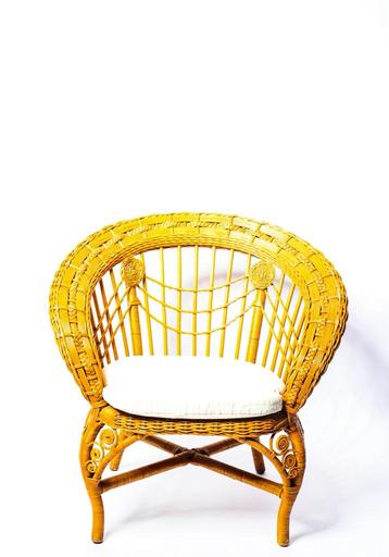 Set van twee exclusieve vintage rotan stoelen 50-er jaren beschikbaar voor biedingen