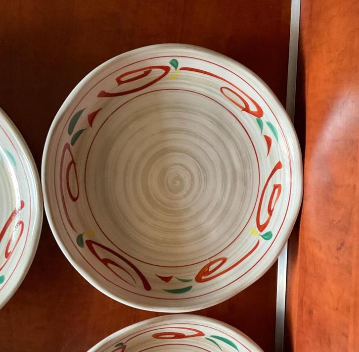 6 nieuwe unieke borden van aardewerk doorsnede 21 cm, Huis en Inrichting, Keuken | Servies, Nieuw, Bord(en), Overige stijlen, Aardewerk
