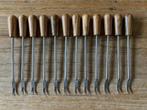 12 Vintage little forks hout houten cocktailvorkjes vorkjes, Verzamelen, Retro, Ophalen of Verzenden, Huis en Inrichting