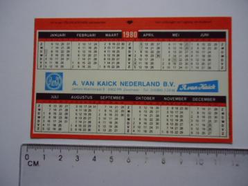sticker oud A van KAICK Nederland bv 1980 kalender retro beschikbaar voor biedingen
