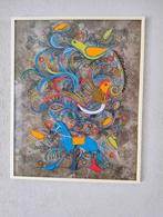 Vintage Amate Bark Schilderij 40x50 cm, Ophalen of Verzenden