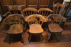 7 leuke houten cafe stoelen, Huis en Inrichting, Ophalen, Bruin, Hout, Vijf, Zes of meer stoelen