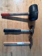 3 degelijke hamers. tegelhamer + normale hamer in 2 formaten, Ophalen, Gebruikt
