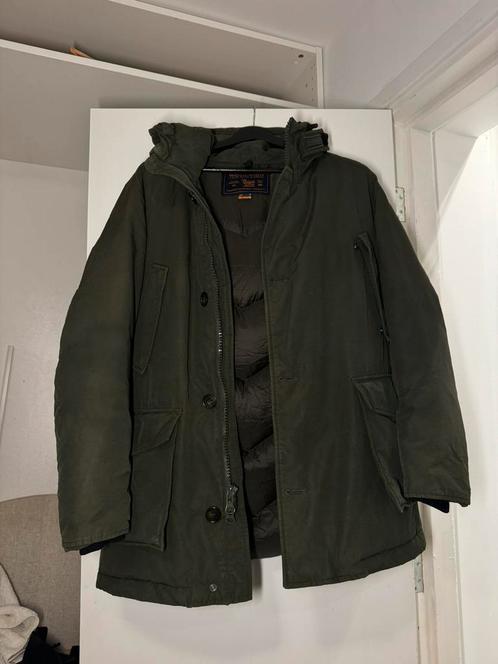 Woolrich Donker Groene parka Maat S, Kleding | Heren, Jassen | Winter, Gedragen, Maat 46 (S) of kleiner, Groen, Ophalen of Verzenden