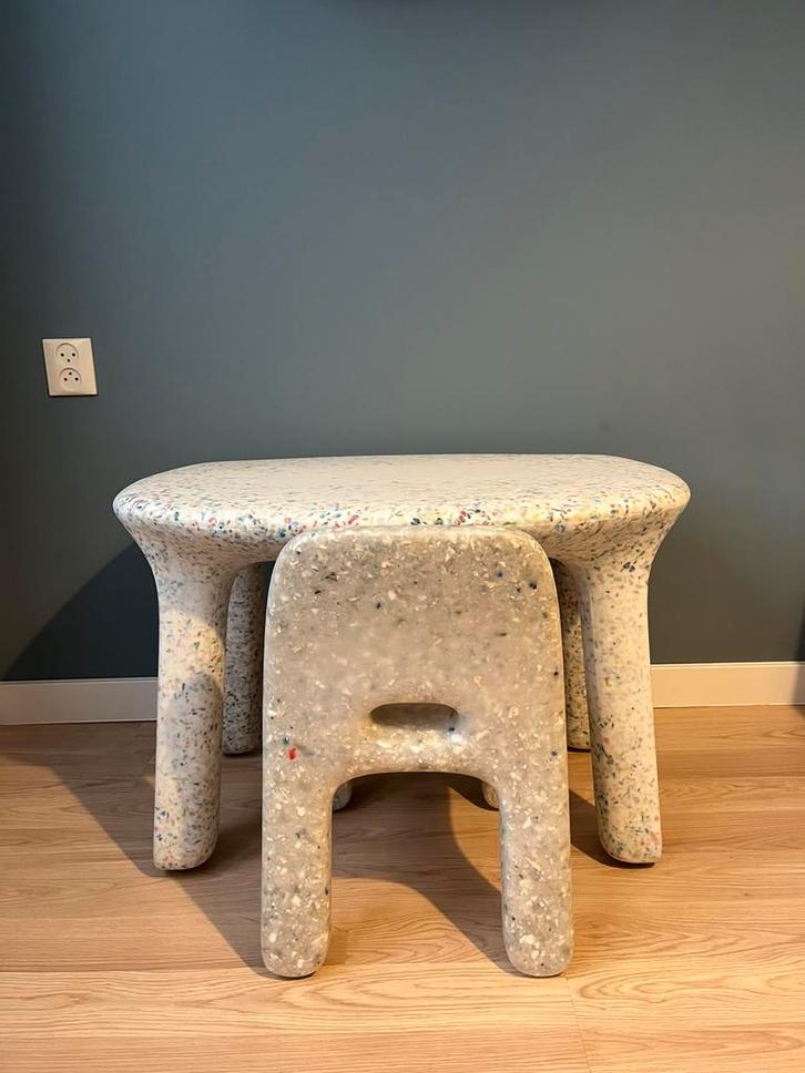 EcoBirdy kinder tafel bureau Luisa + stoel Charlie, Huis en Inrichting, Tafels | Statafels, Zo goed als nieuw, Ophalen