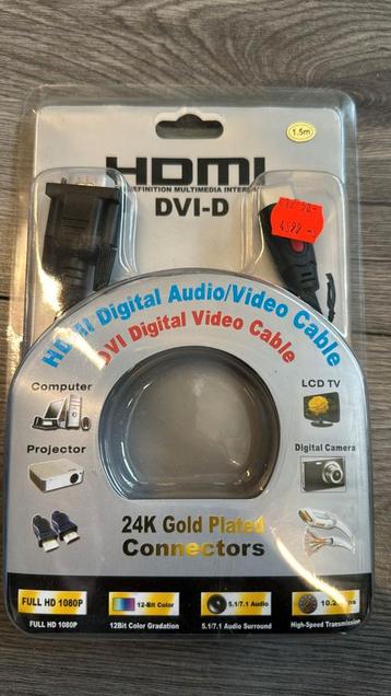 HDMI naar DVI-D kabel nieuw