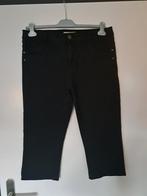 Zwarte Capri Broek Stretch Maat 44 - Goede Staat, Zwart, Maat 42/44 (L), Ophalen of Verzenden, Driekwart