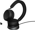 Jabra Evolve2 75 USB C Draadloze Headset met oplaadstandaard, Computers en Software, Headsets, Mute-functie, On-ear, Ophalen of Verzenden