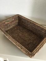 Birma riet mand met handvaten 52 x 37 x 14,5 cm., Mand, Ophalen of Verzenden, Zo goed als nieuw, Riet