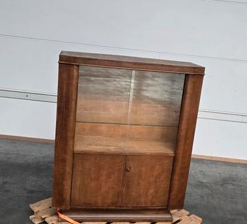 Jaren 30 vitrinekast,  dranken kast, art deco beschikbaar voor biedingen