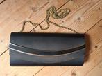 vintage handtasje/clutch merk Victor zwart uit 1980, Ophalen of Verzenden, Gebruikt, Zwart, Handtas