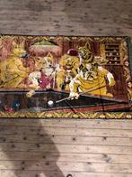 Wandkleed dogs playing pool Vintage, Antiek en Kunst, Ophalen of Verzenden