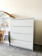 Ikea Malm ladekast 4 lades wit, Ophalen, 50 tot 100 cm, Zo goed als nieuw, 3 of 4 laden